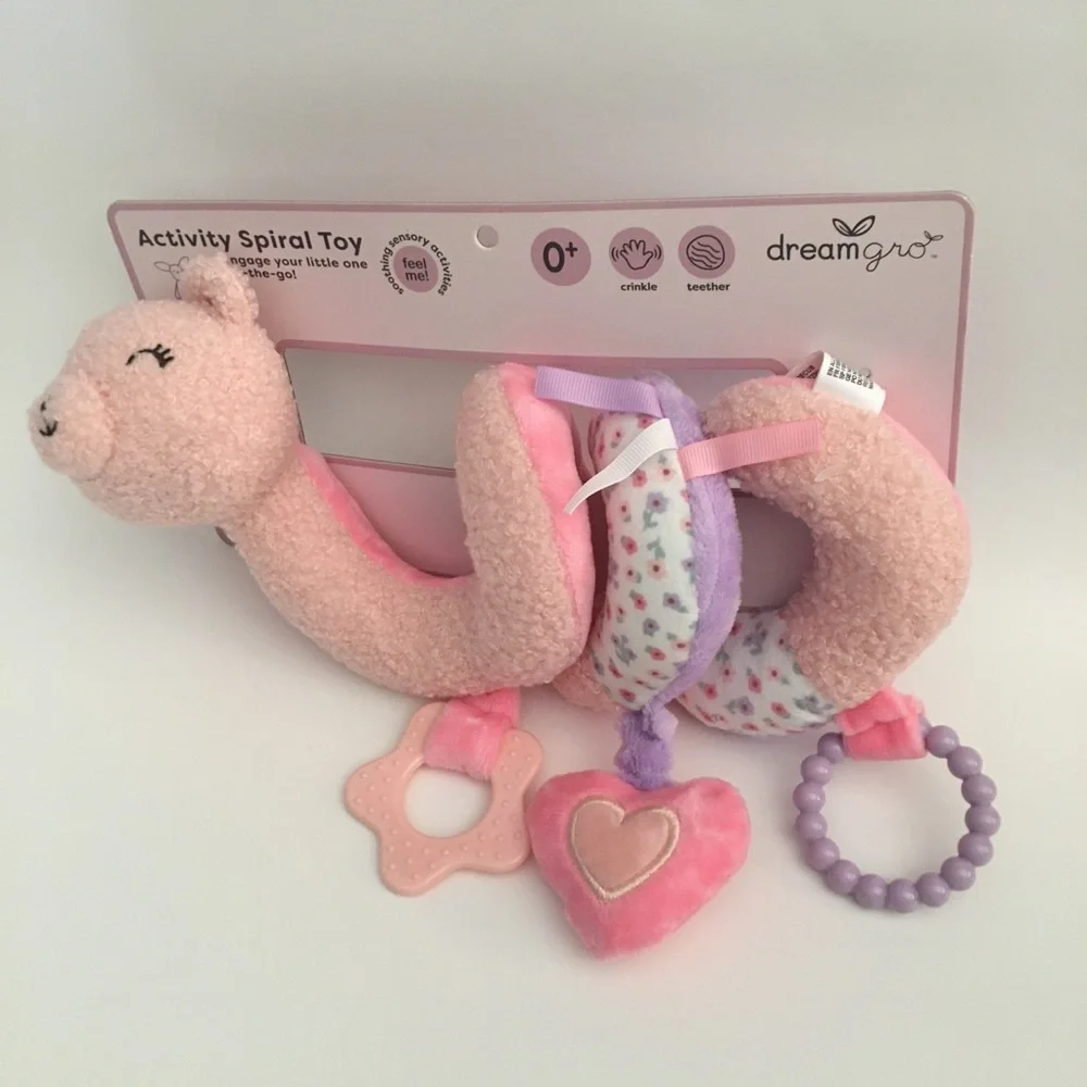 Spiral Soft Baby Toy Soothing Sensory Activities Pink NEW | DreamGro